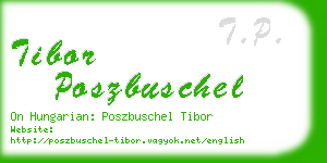 tibor poszbuschel business card